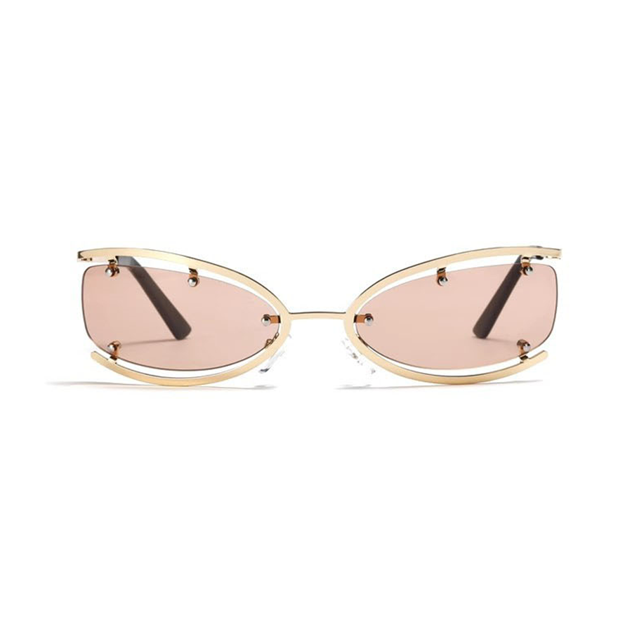 Y2K Semi-rimless Cat Eye Sunglasses