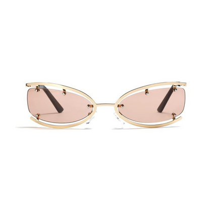 Y2K Semi-rimless Cat Eye Sunglasses