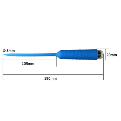 10-Speed Blue Silicone Penis Plug