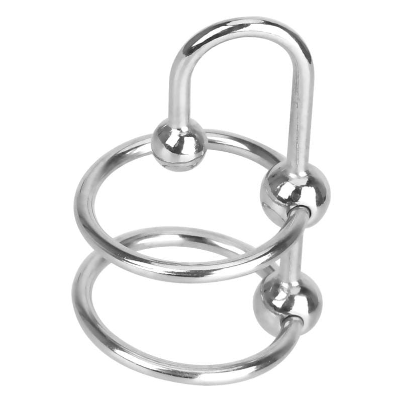 Erection Enhancer Penis Plug With Dual Cock Rings