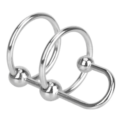 Erection Enhancer Penis Plug With Dual Cock Rings