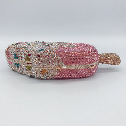 Diamond Rhinestone Ice Cream Clutch