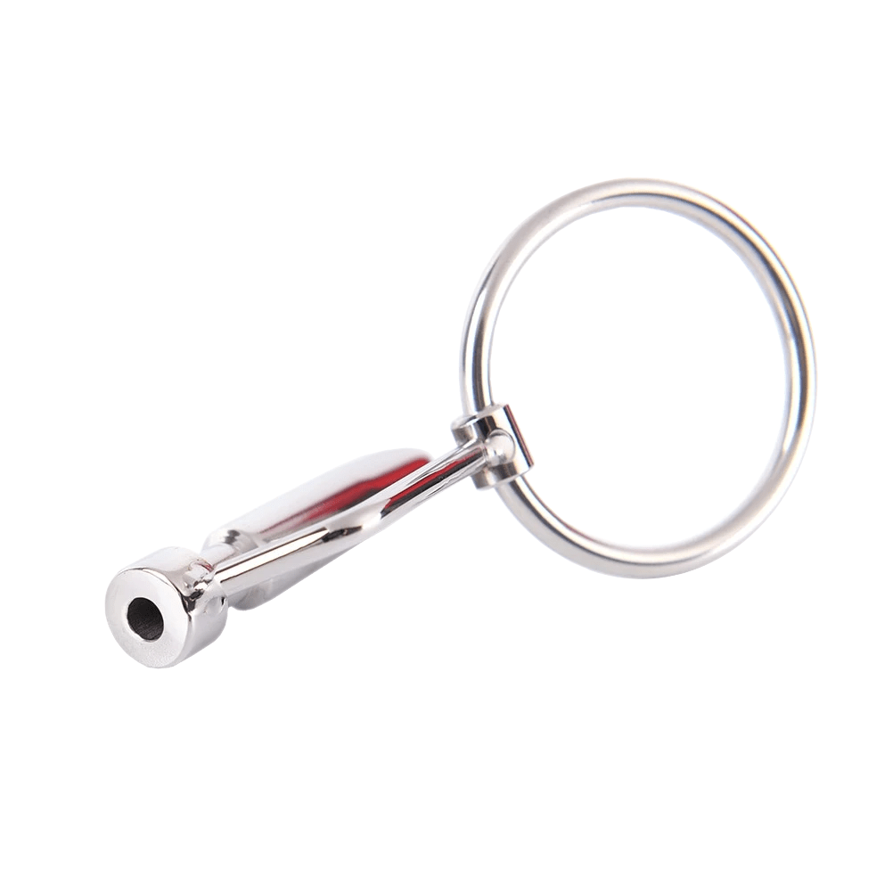 Hollow Steel Urethral Dilator With Cock Ring