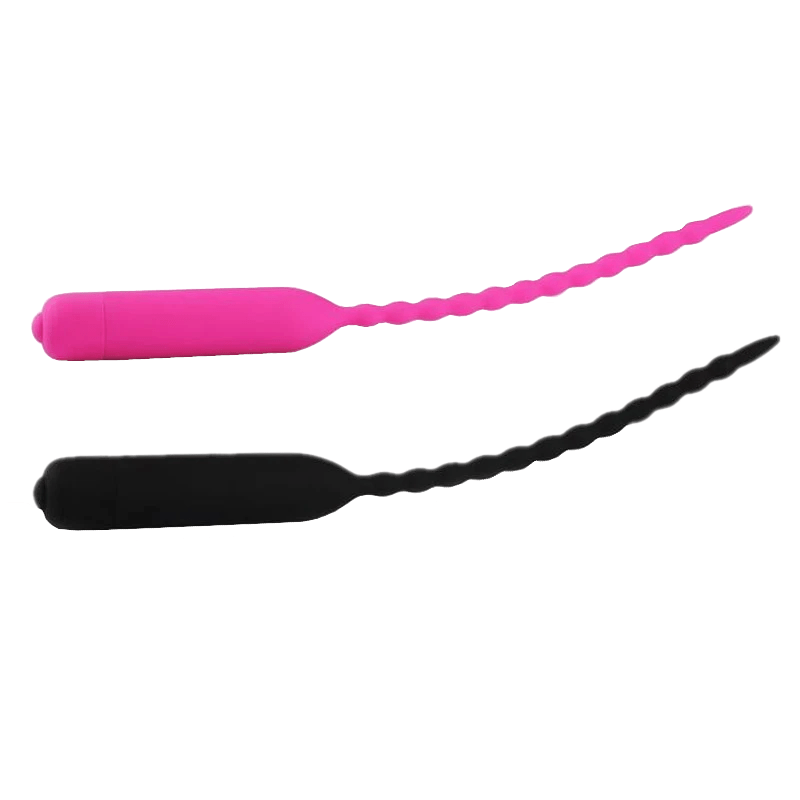 10-Frequency Vibrating Beaded Penis Plug