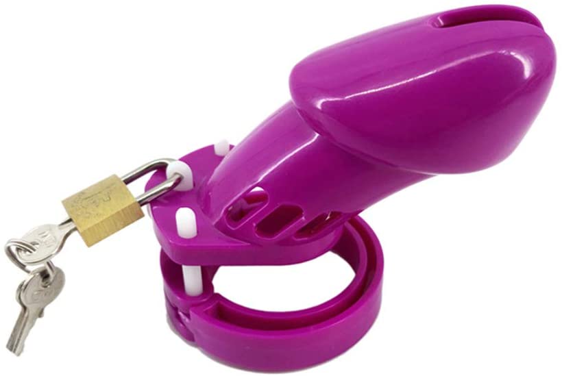 Purple Plastic Cock Cage 3.15 inches and 3.94 inches long