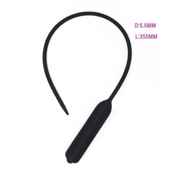 10-Speed Smooth Silicone Vibrating Urethral Sound 14 Inches Long