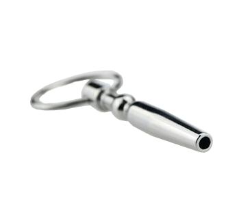 Hollow Penis Plug with Metal Glans Rings