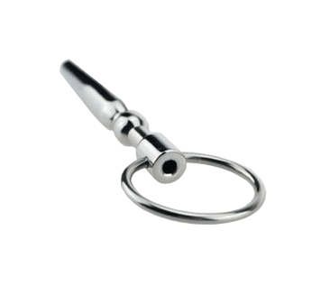 Hollow Penis Plug with Metal Glans Rings