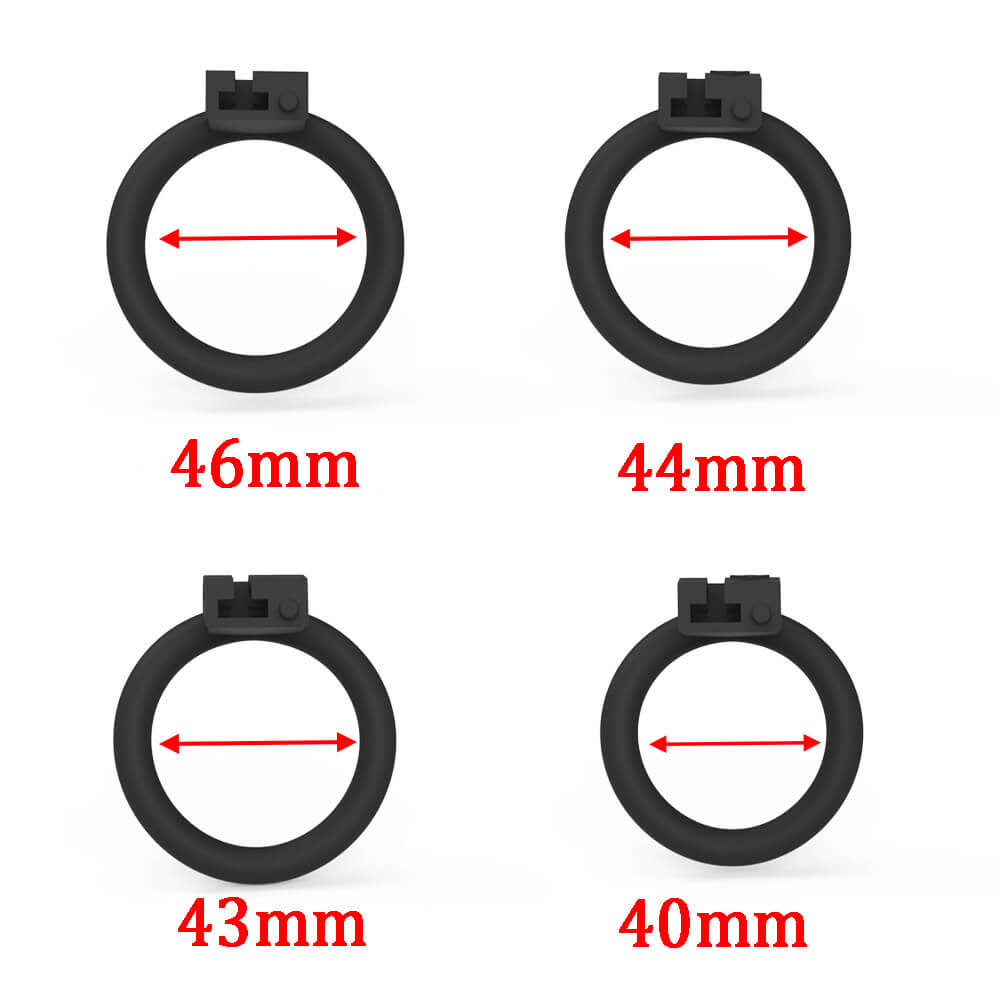 3D Small Chastity Cage with 4 rings