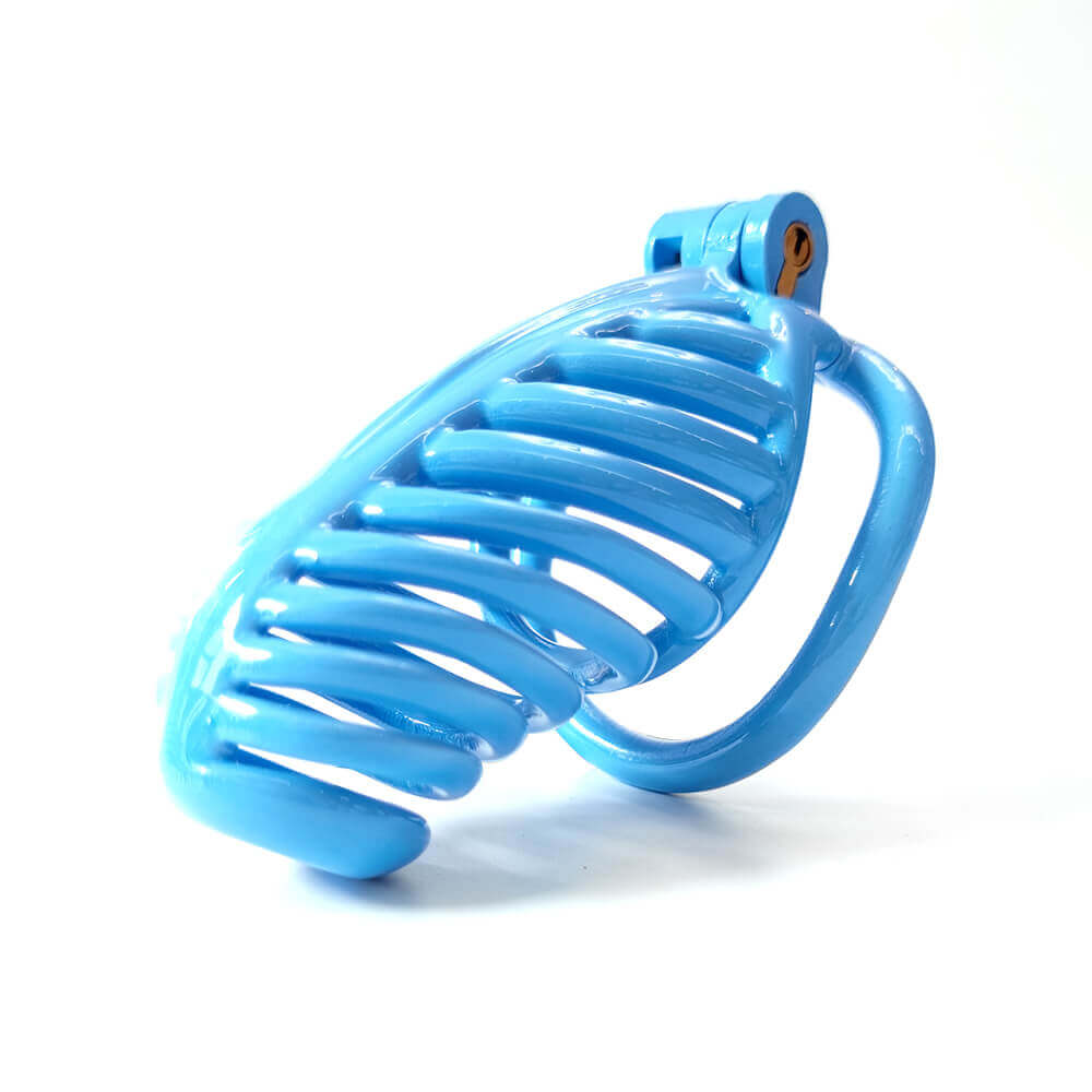 3D Sexy Blue Chastity Devices Cock Cage