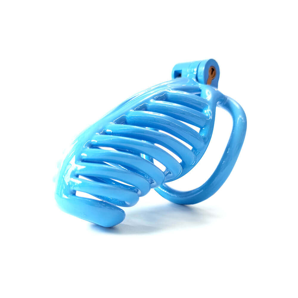 3D Sexy Blue Chastity Devices Cock Cage