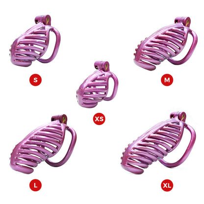 3D Sexy Purple Chastity Devices Cock Cage