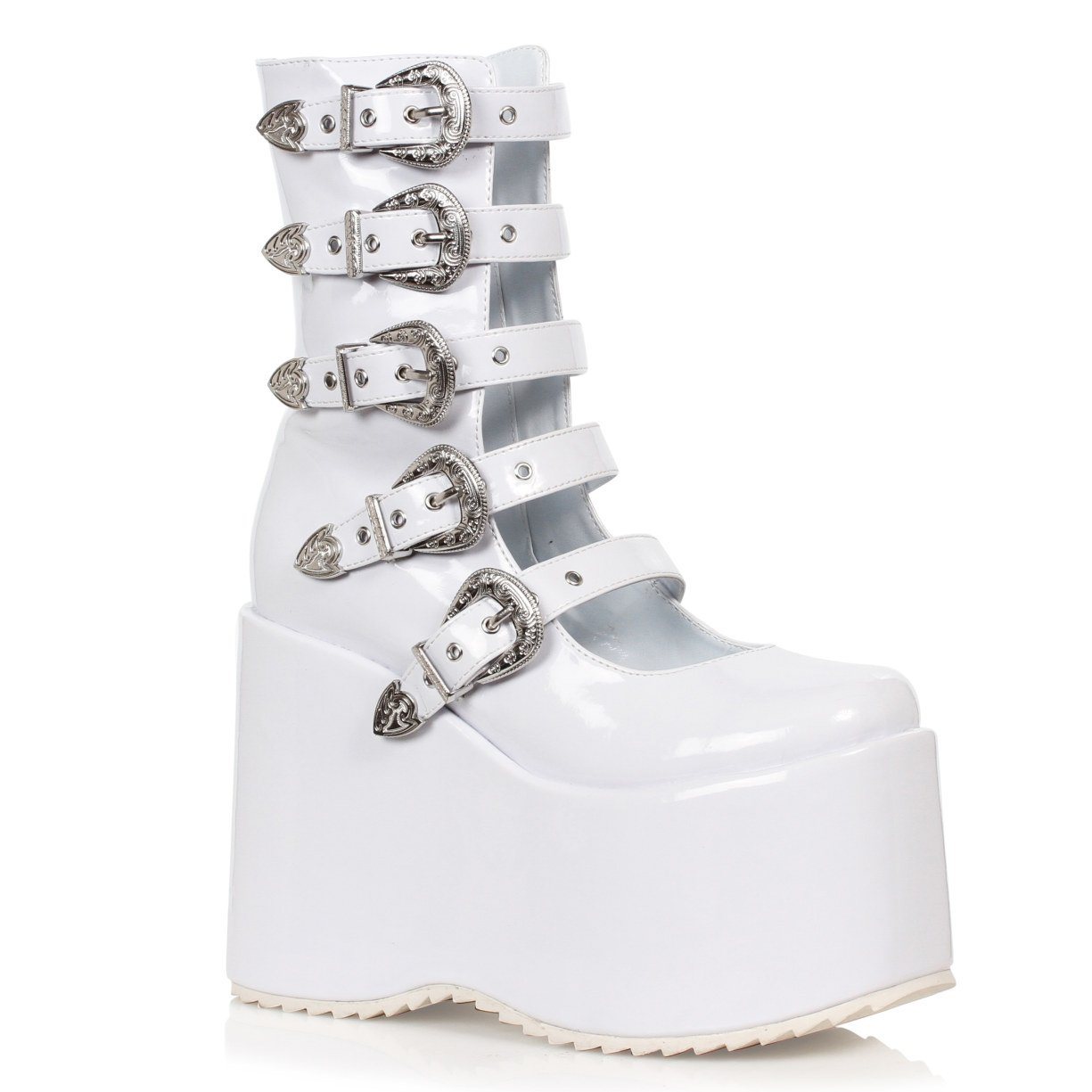 500-ASH Ankle Boot | White Faux Leather