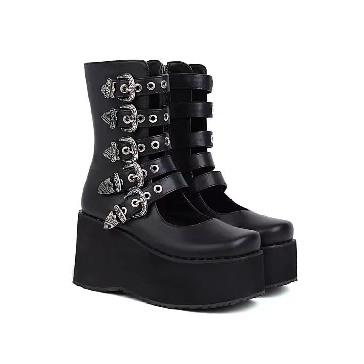 500-ASH Ankle Boot | Black Faux Leather