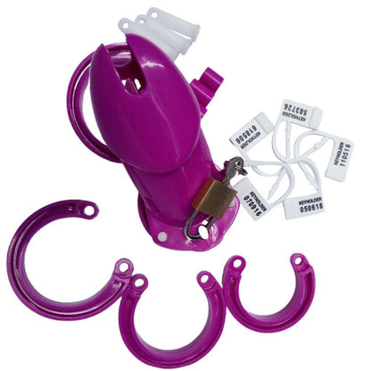 Purple Plastic Cock Cage 3.15 inches and 3.94 inches long