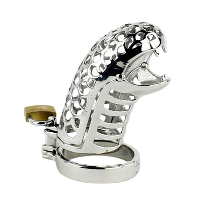 The Timid Basilisk Metal Chastity Device 3.35 inches long