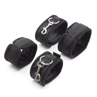 6-Piece Black Nylon Bondage Set