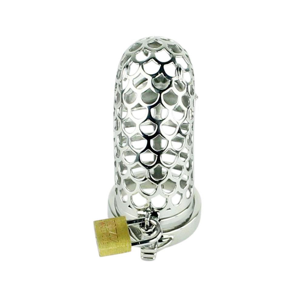 The Timid Basilisk Metal Chastity Device 3.35 inches long