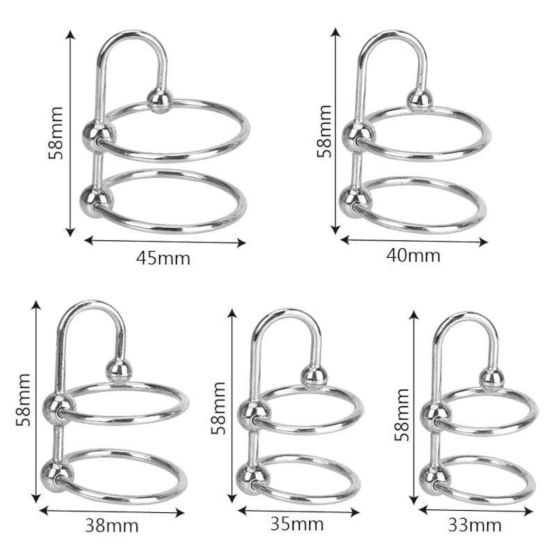 Erection Enhancer Penis Plug With Dual Cock Rings