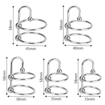 Erection Enhancer Penis Plug With Dual Cock Rings