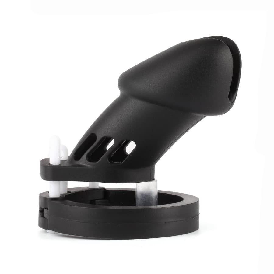 Male's Black Silicone Device Cage 3.15 Inches and 3.74 Inches Long