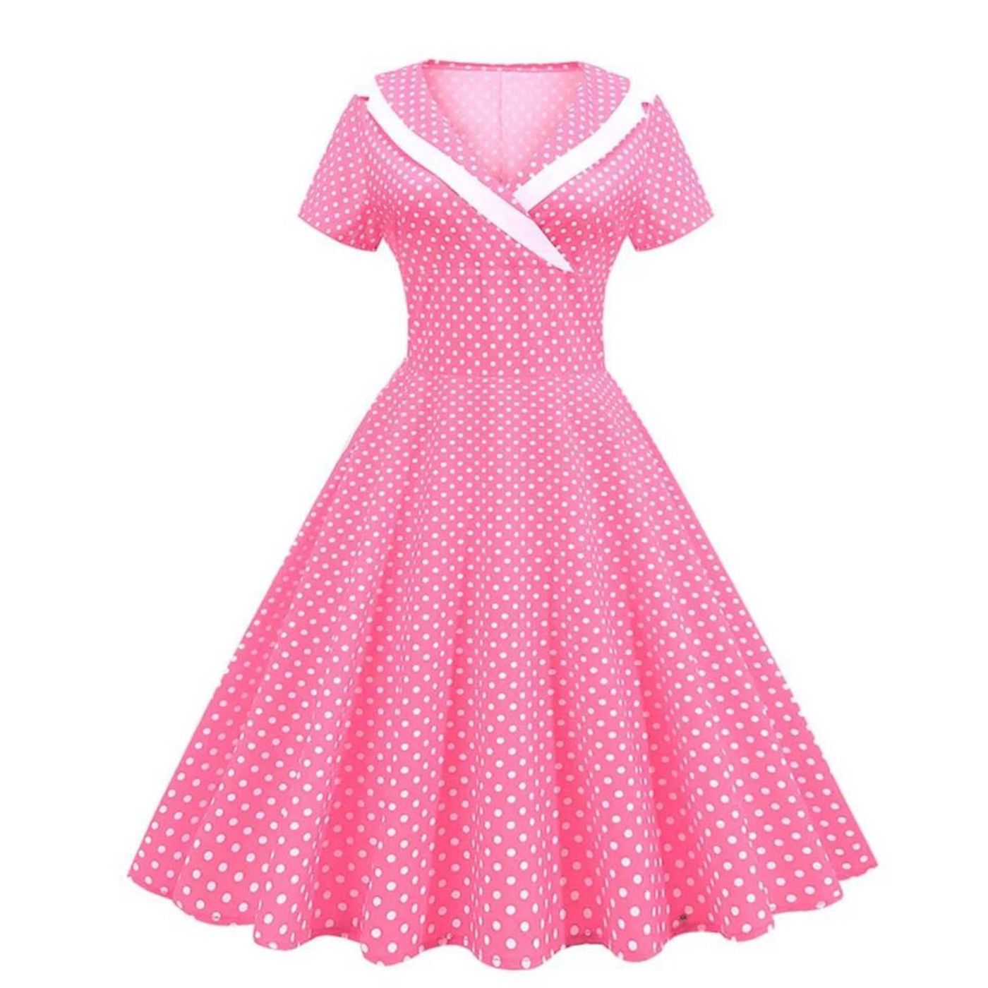 Polka Dot Crossdressing Swing Dress