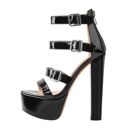 Onlymaker Sandals Platform Chunky High Heels