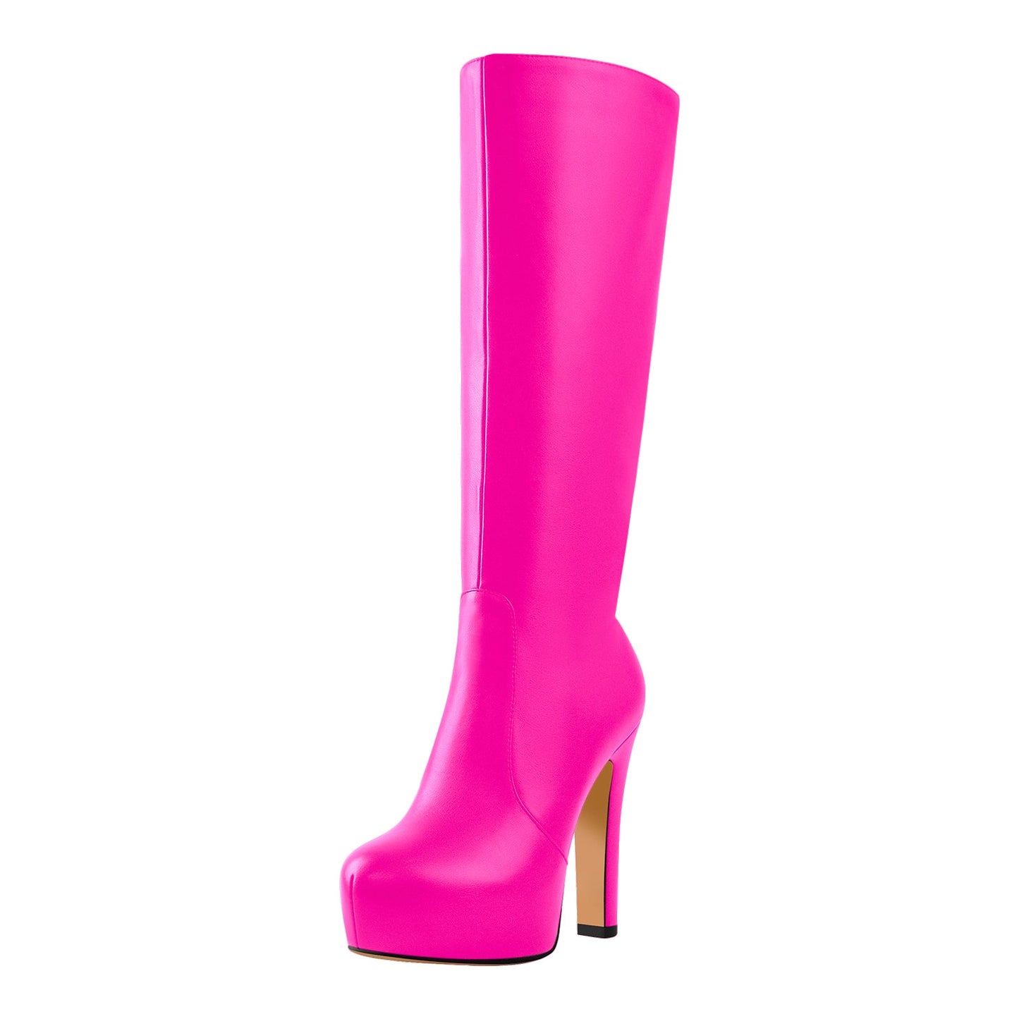 Platform High Heel Zipper Knee High Boots