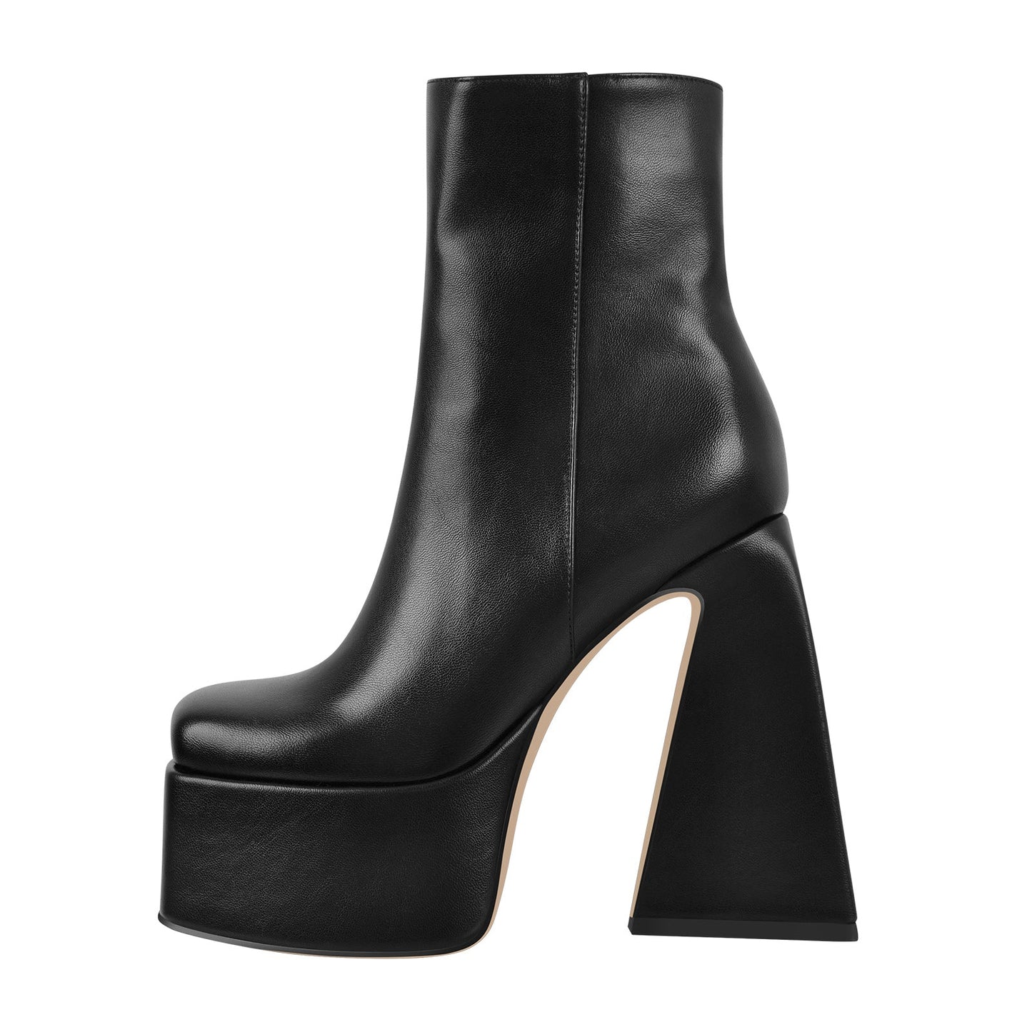 Chunky Ankle Boots Thick High Heels Platform Shoes