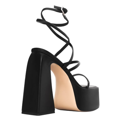 Platform Chunky Triangle Heel Sandals