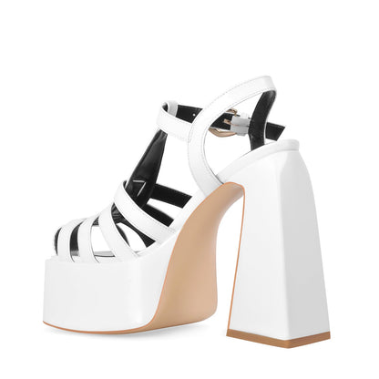 Platform Chunky High Heels Buckle Sandals