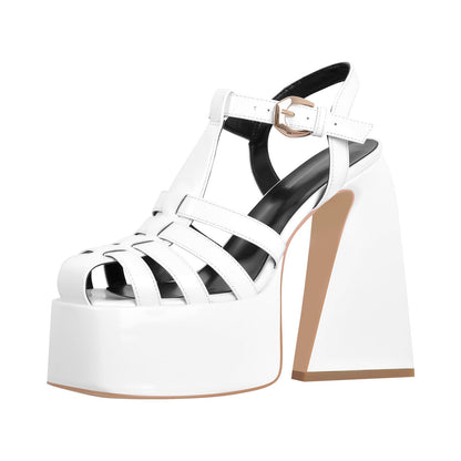 Platform Chunky High Heels Buckle Sandals