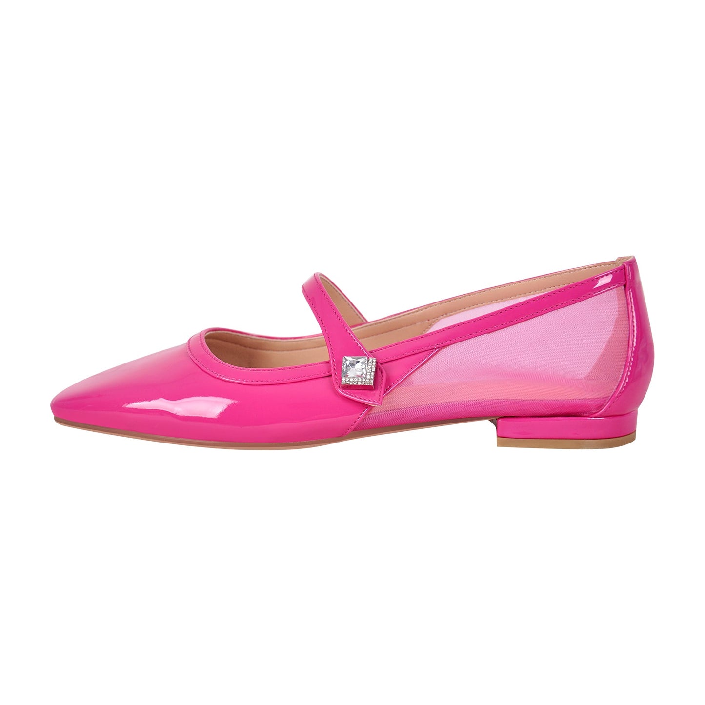 Patent Square Toe Mary Jane Flats