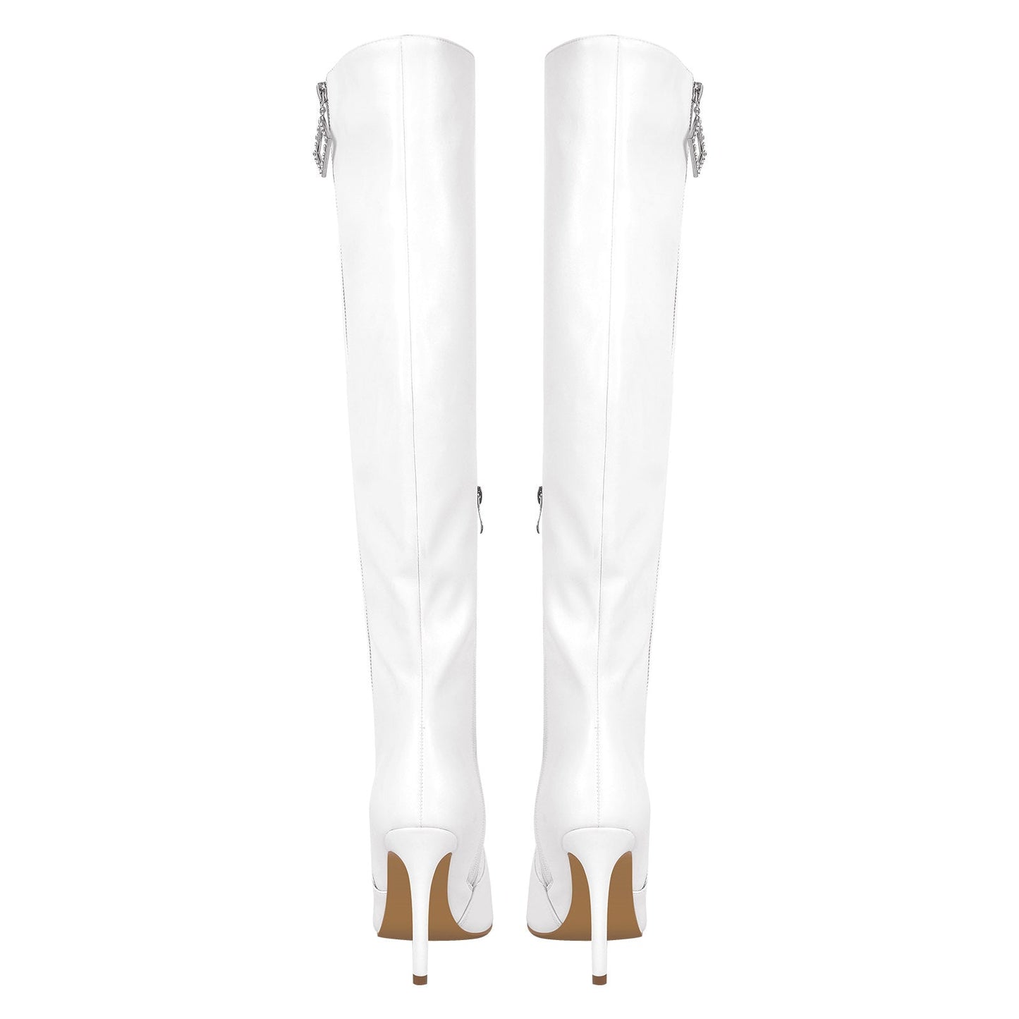 Pointed Toe Zipper Over The Knee Stilettos Boots