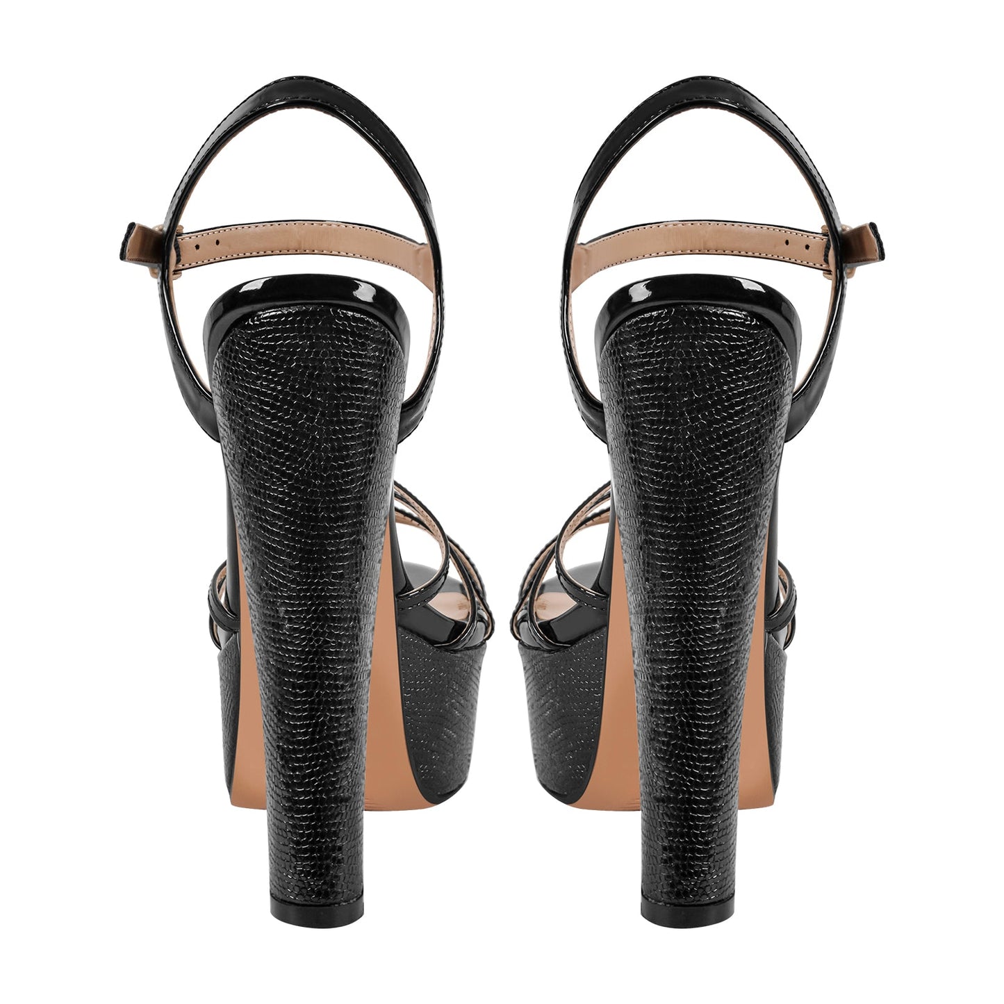 Buckle Strap Platform Chunky High Heels Sandals