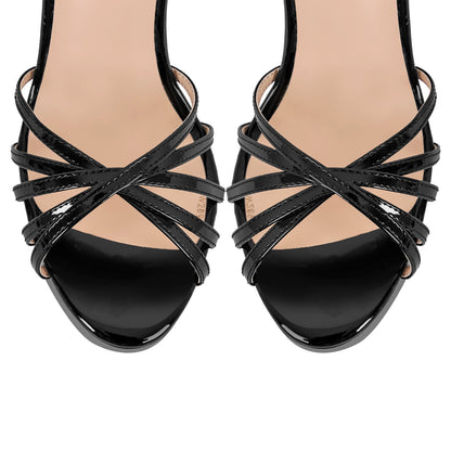 Buckle Strap Platform Chunky High Heels Sandals