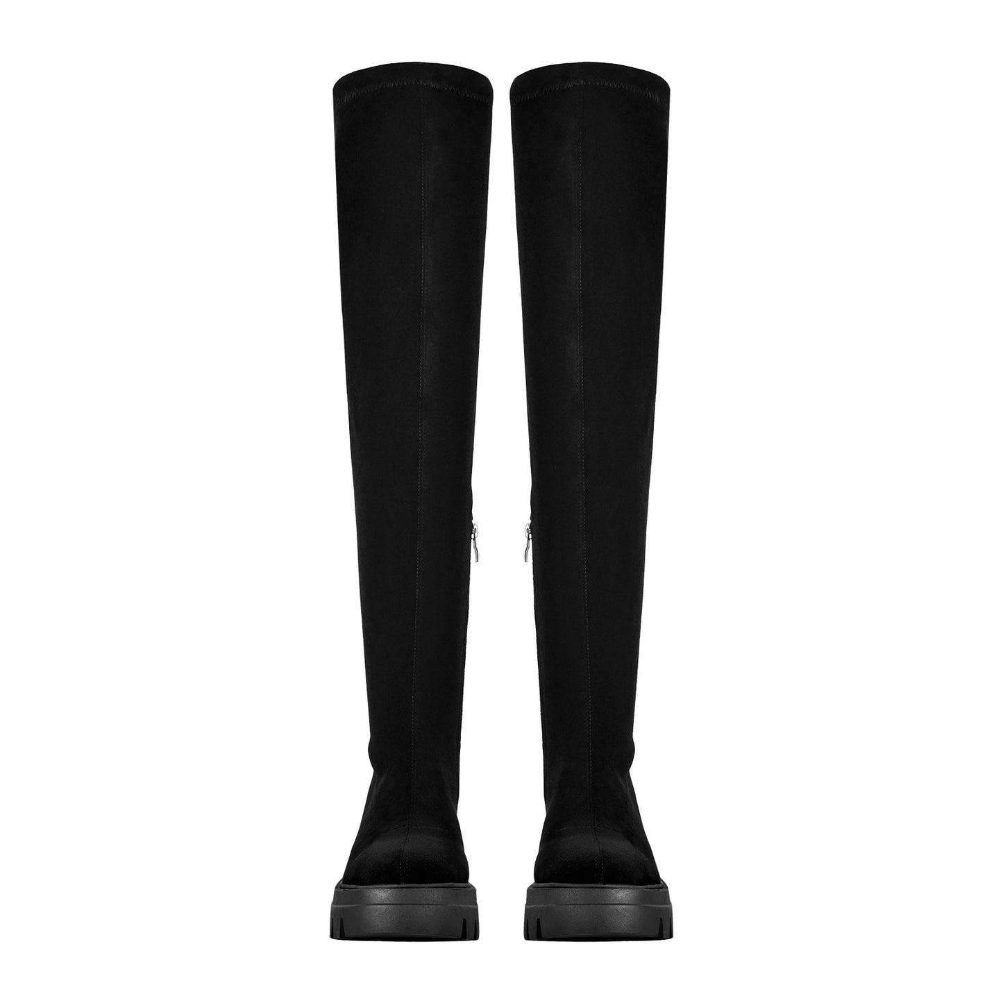 Black Over The Knee Stretch Boots