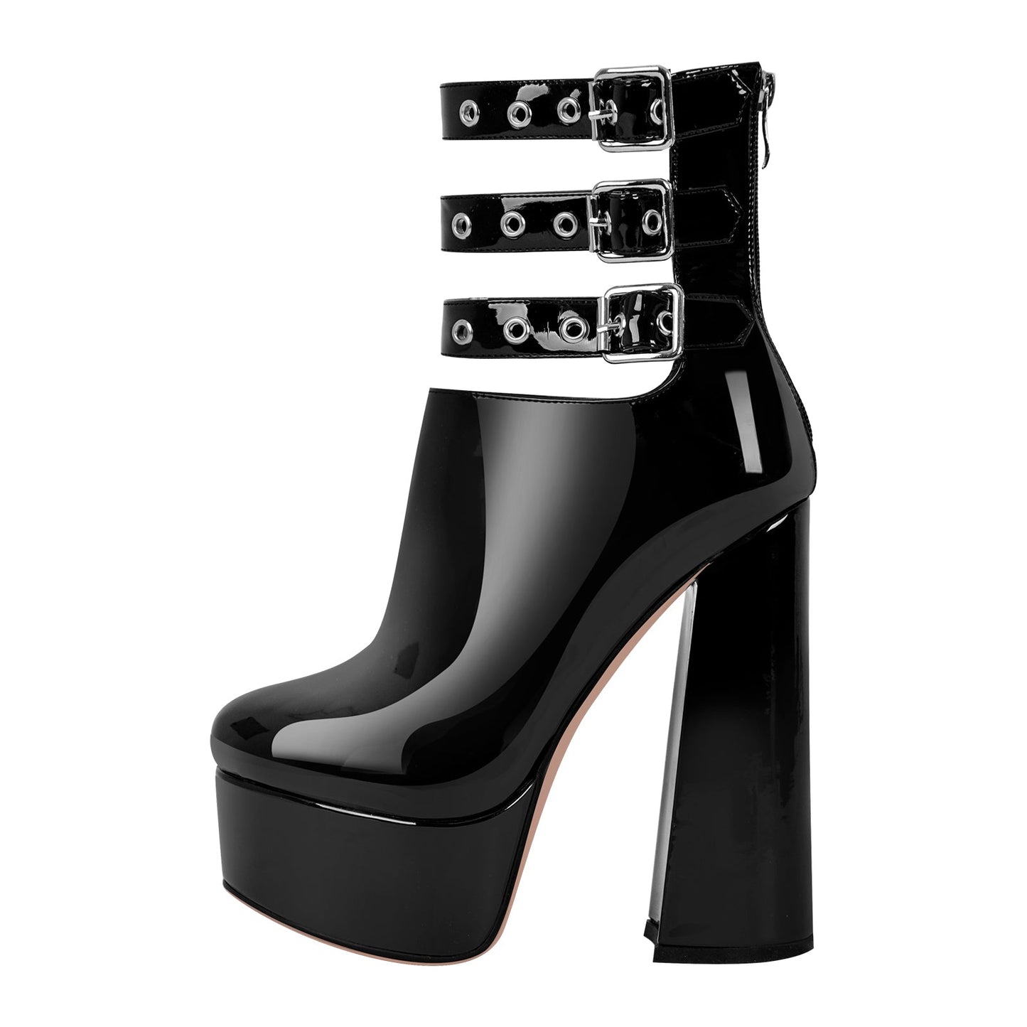 Platform Ankle Straps High Heel Boots