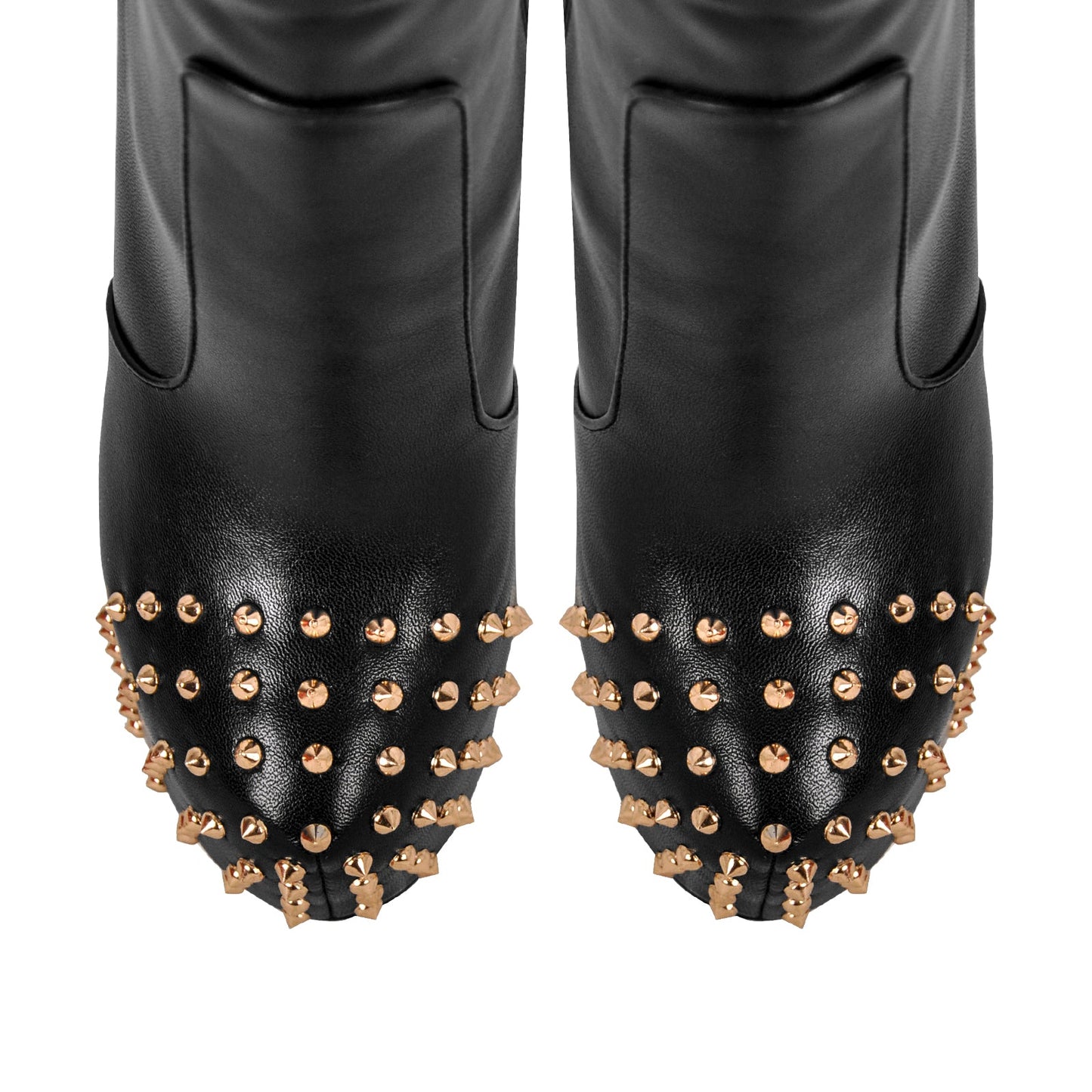 Round Toe Stiletto Rivet Over The Knee Boots