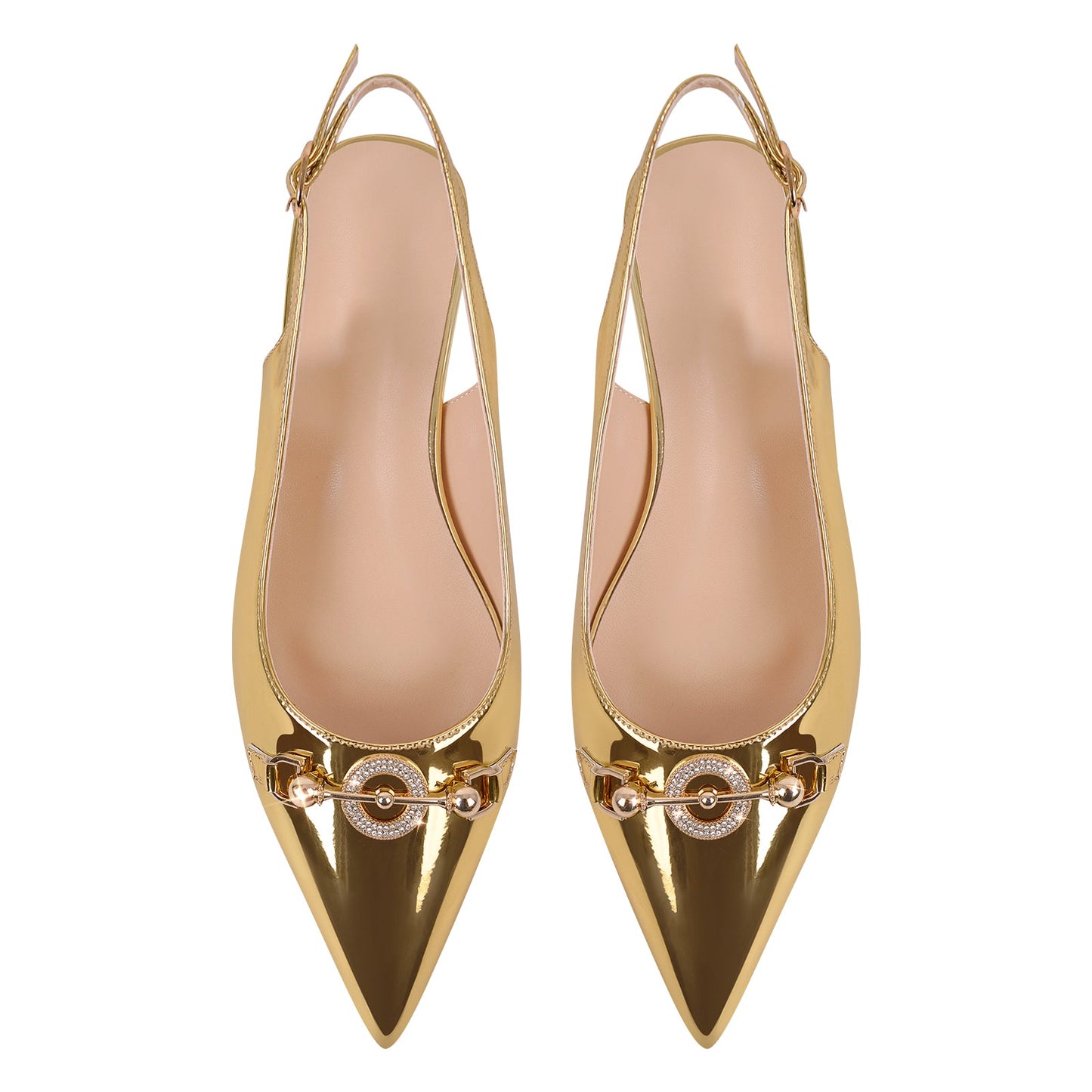 Round Heel Slingback Flats