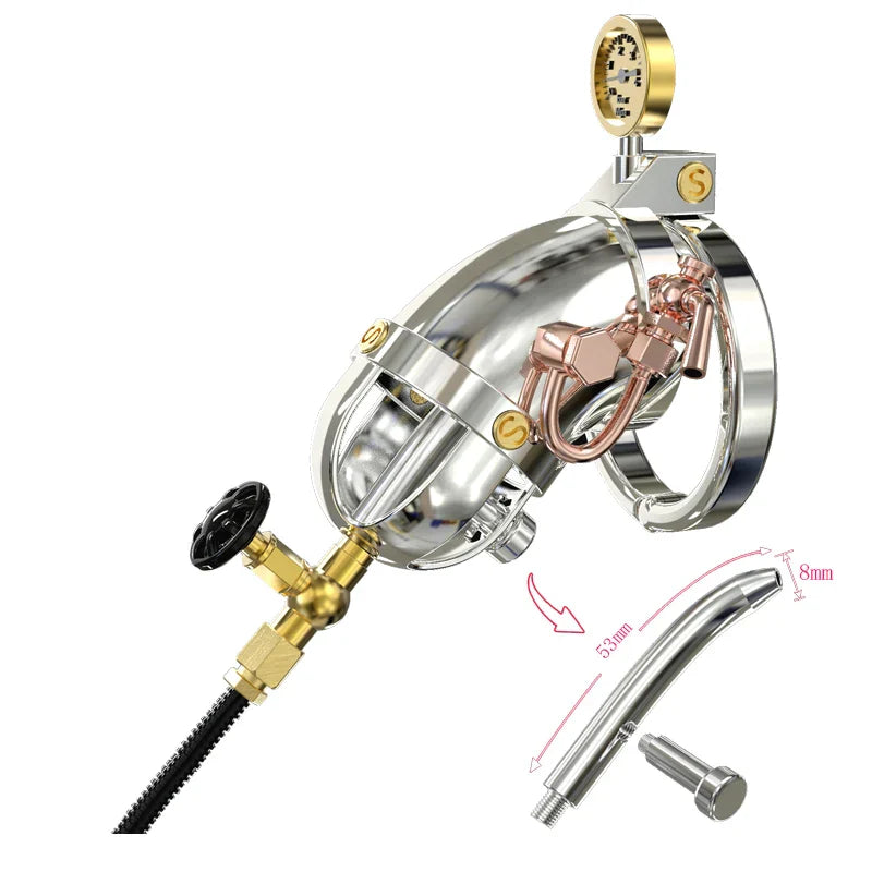 NEW SteamPunk 316 Stainless Steel Chastity Device