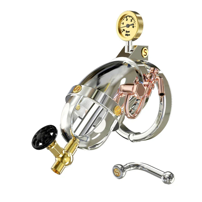 NEW SteamPunk 316 Stainless Steel Chastity Device