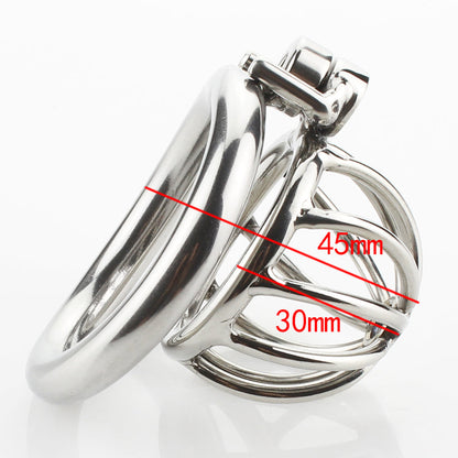 Small Metal TWISTED CHASTITY DEVICE 1.3 INCHES LONG