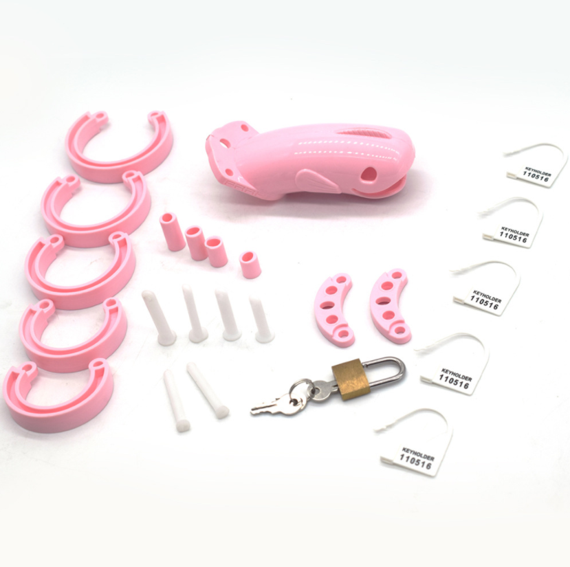 Plastic Cetacean Chastity Cage 3.22 Inches Long (All 5 Rings Included)