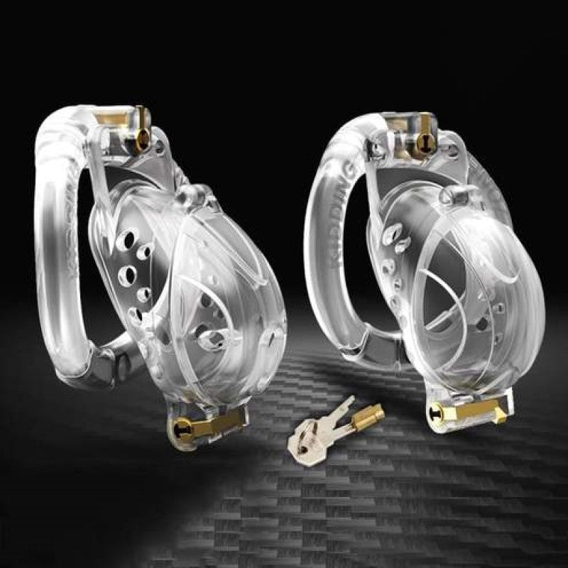 Double Lock Detachable Plastic Chastity Cage