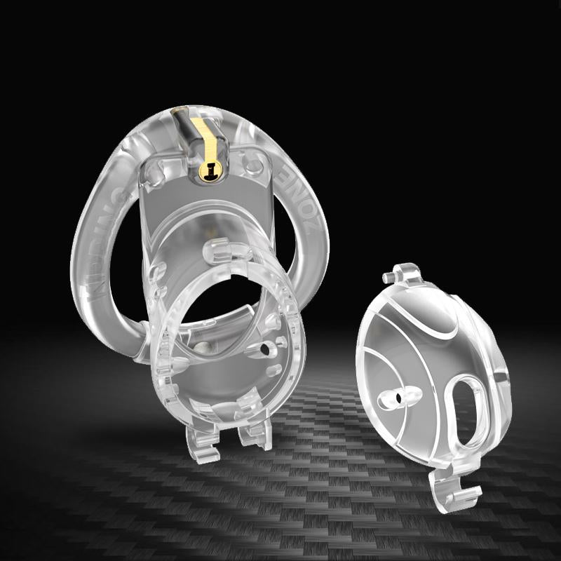 Double Lock Detachable Plastic Chastity Cage