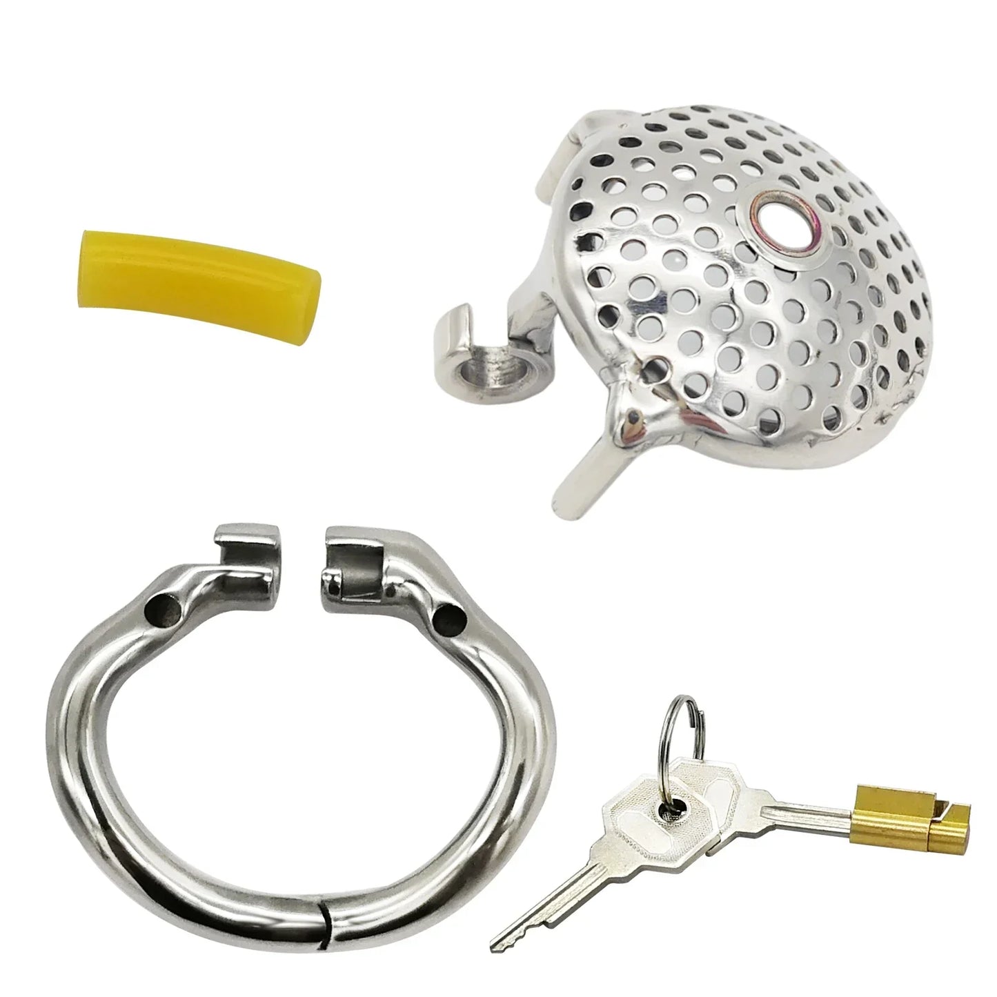 Flat Honeycomb Stainless Steel Chastity Device