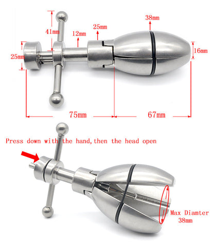 CC62 Stainless Steel Metal Openable Anal Plugs