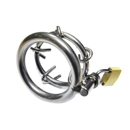 Stainless Steel Spiked Chastity Cage