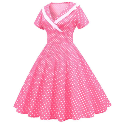 Polka Dot Crossdressing Swing Dress